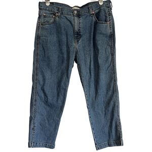 Levi's Women's Classic Capris Blue Distressed Denim Jeans Size 18‎